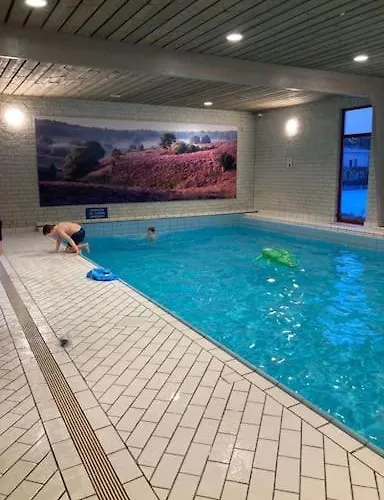 Dağ evi 6 Persoons Op De Veluwe Bij Binnen En Buiten Zwembad